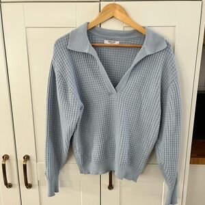 Smash + Tess Sky Blue V-Neck Sweater